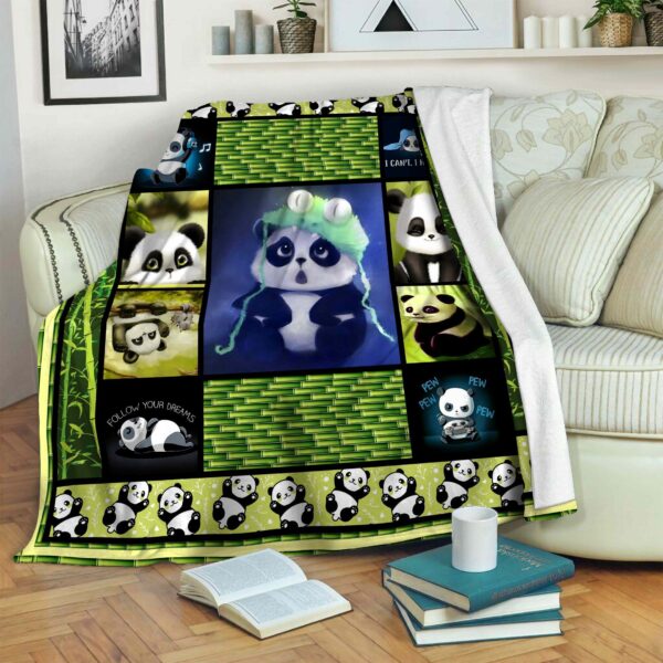 Panda Fleece Blanket Sherpa Blanket