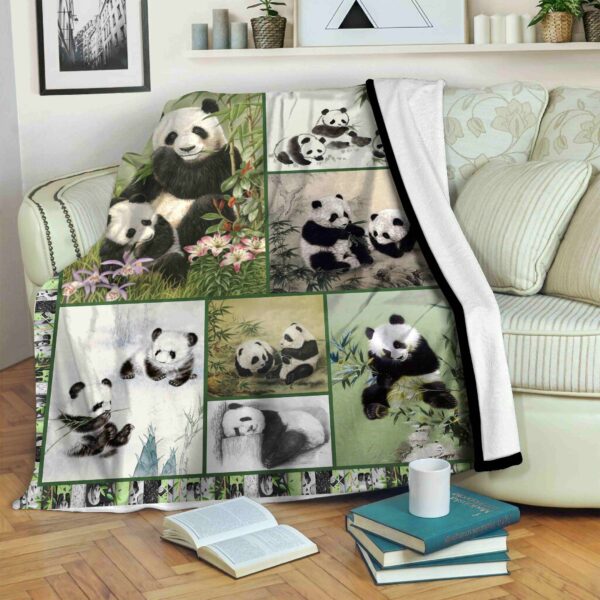 Panda Fleece Blanket Sherpa Blanket