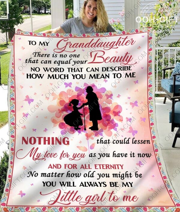 Granddaughter Always Be My Little Girl Fleece Blanket Sherpa Blanket