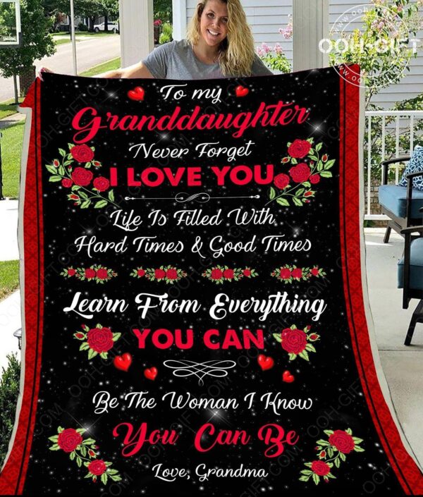 Granddaughter Learn From Everything You Can Fleece Blanket Sherpa Blanket