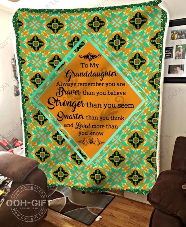 Granddaughter You Are Loved Fleece Blanket Sherpa Blanket