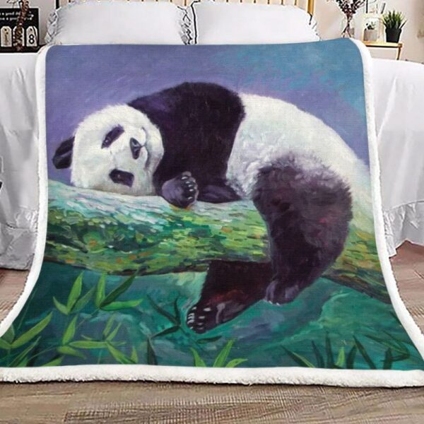 Panda Fleece Blanket Sherpa Blanket