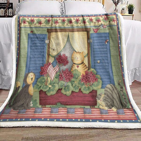 Cat Fleece Blanket Sherpa Blanket