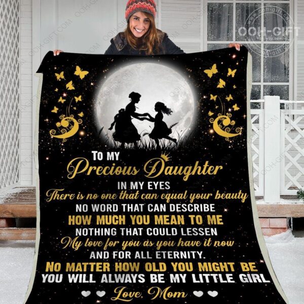 My Precious Daughter Fleece Blanket Sherpa Blanket