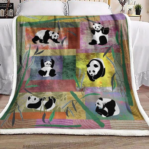 Panda Fleece Blanket Sherpa Blanket