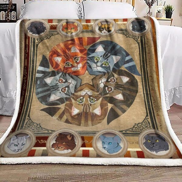Cat Fleece Blanket Sherpa Blanket