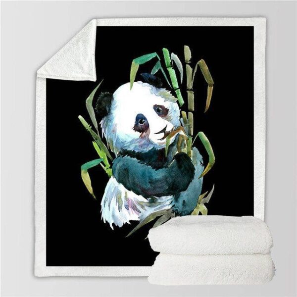 Panda Fleece Blanket Sherpa Blanket