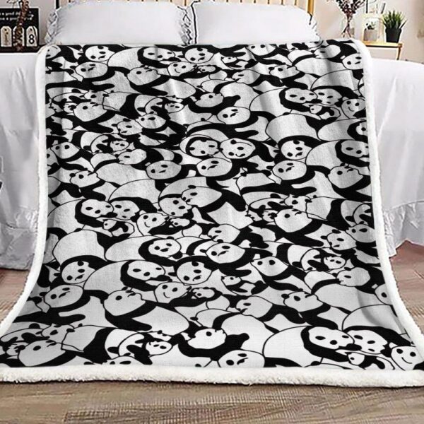 Panda Fleece Blanket Sherpa Blanket