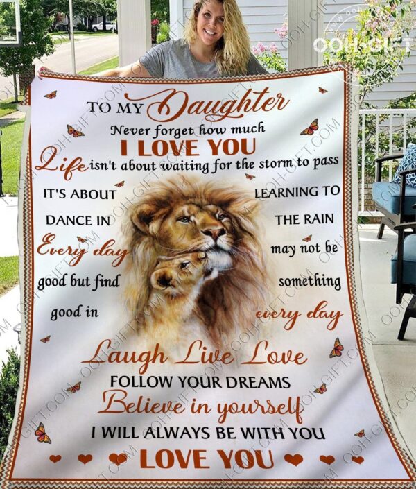 Daughter Follow Your Dreams Fleece Blanket Sherpa Blanket