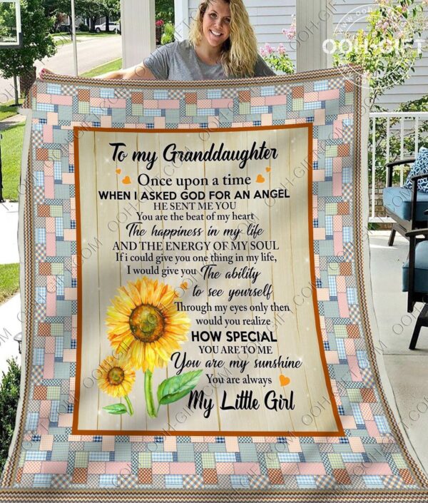 Granddaughter My Little Girl Fleece Blanket Sherpa Blanket