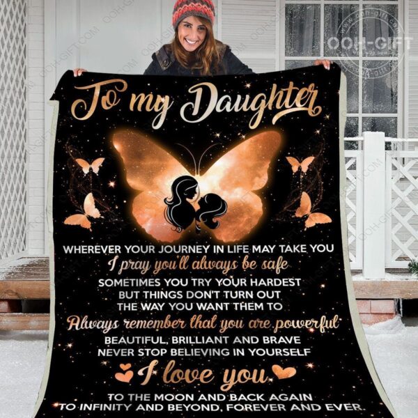 Daughter To Infinity And Beyond Fleece Blanket Sherpa Blanket