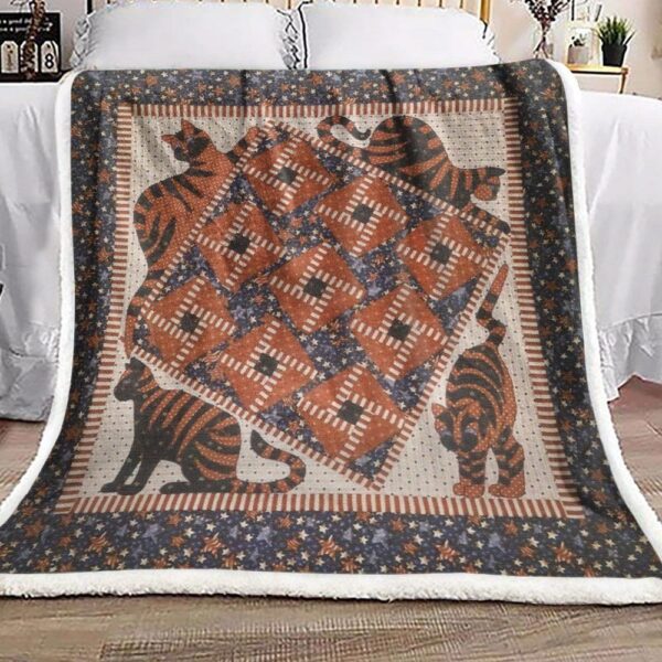 Cat Fleece Blanket Sherpa Blanket