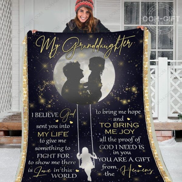 Granddaughter Love You Fleece Blanket Sherpa Blanket