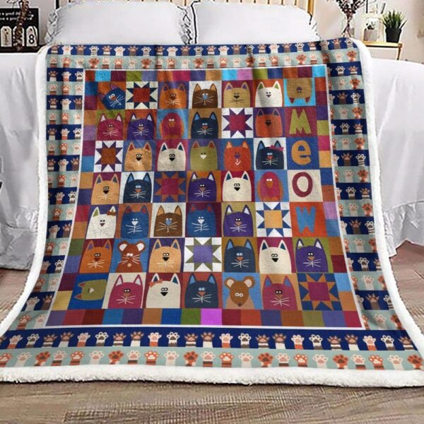 Cat Fleece Blanket Sherpa Blanket