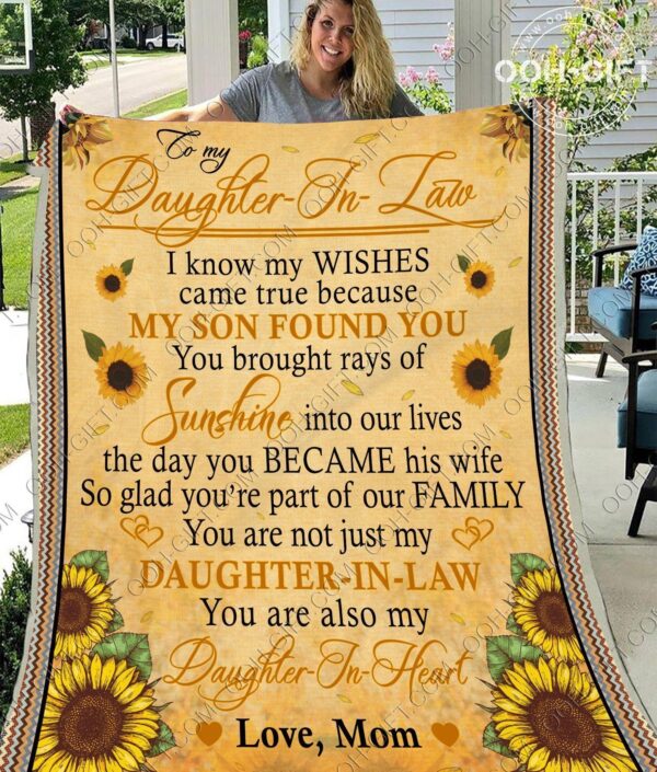 Daughter Daughter In Law Fleece Blanket Sherpa Blanket