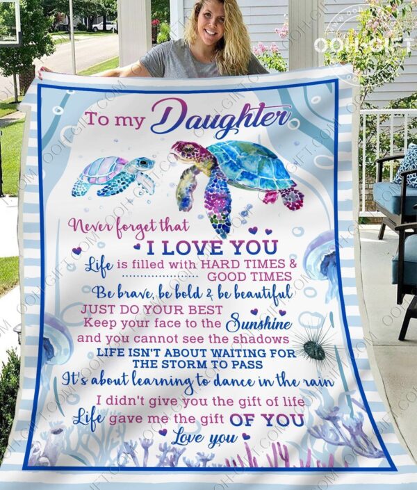 Daughter Love You Fleece Blanket Sherpa Blanket
