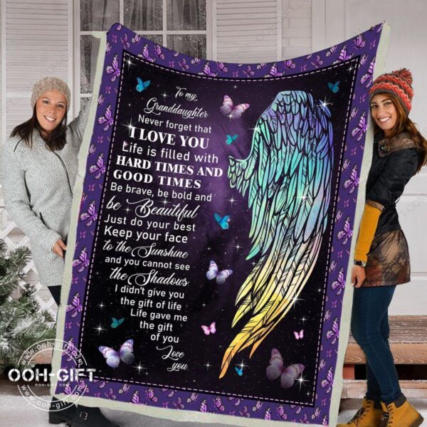 Granddaughter Be Bold Be Beautiful Fleece Blanket Sherpa Blanket