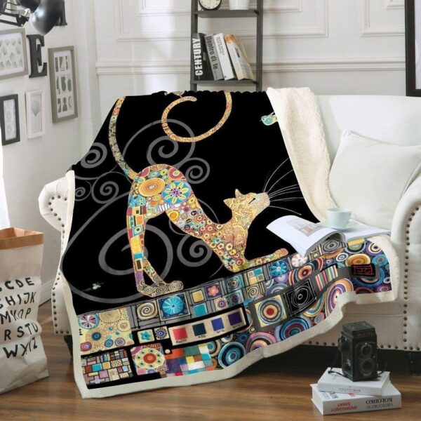 Cat Fleece Blanket Sherpa Blanket