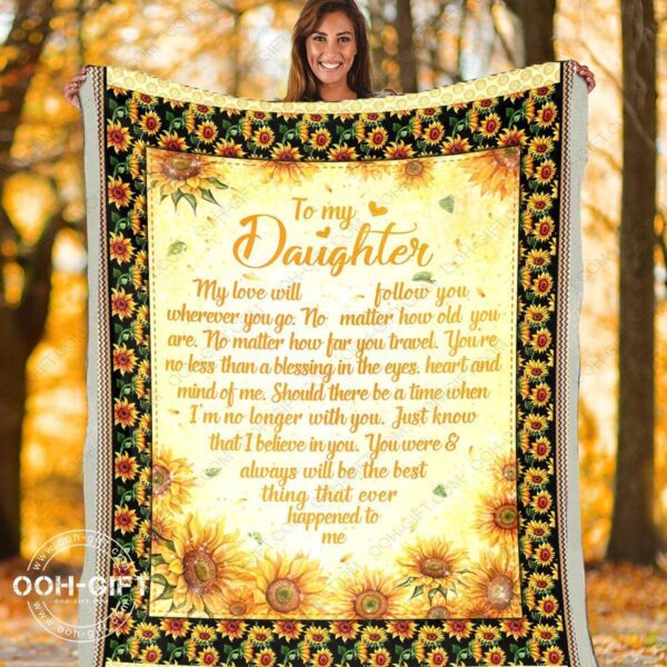 Daughter I Believe In You Fleece Blanket Sherpa Blanket