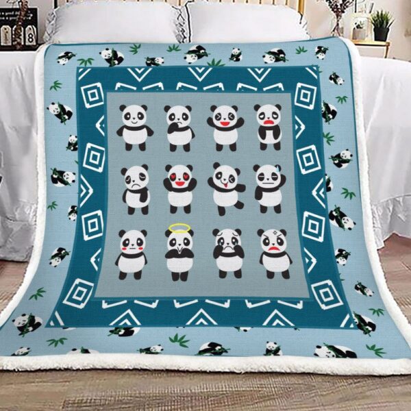 Panda Fleece Blanket Sherpa Blanket