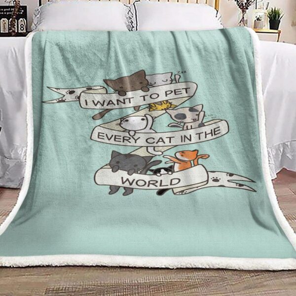 Cat Fleece Blanket Sherpa Blanket