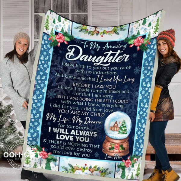 Daughter My Amazing Daughter Fleece Blanket Sherpa Blanket