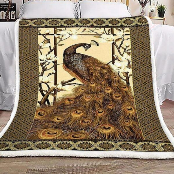 Peacock Fleece Blanket Sherpa Blanket