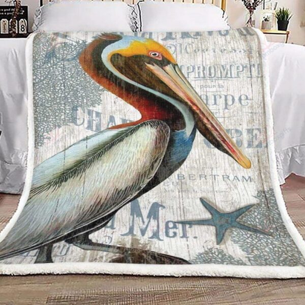 Pelican Fleece Blanket Sherpa Blanket