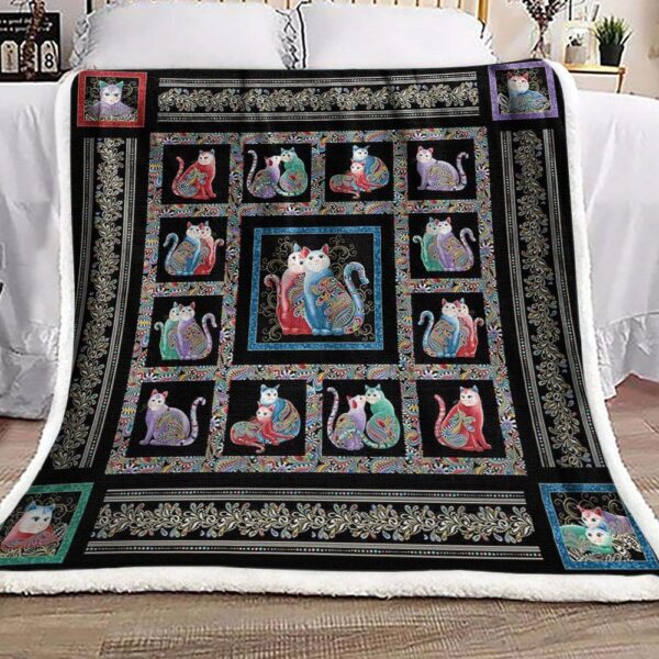 Cat Fleece Blanket Sherpa Blanket
