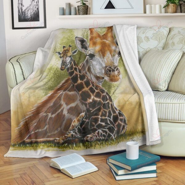 Giraffe Fleece Blanket Sherpa Blanket