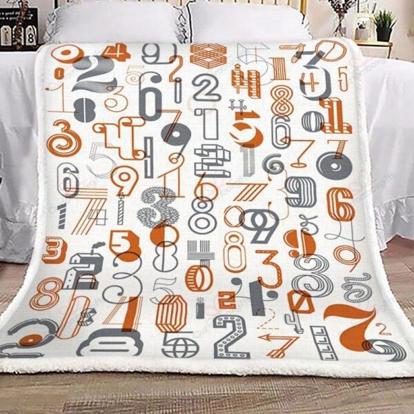 Number Fleece Blanket Sherpa Blanket