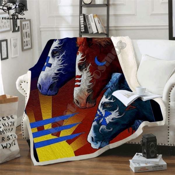 Native Indian Lakota Fleece Blanket Sherpa Blanket