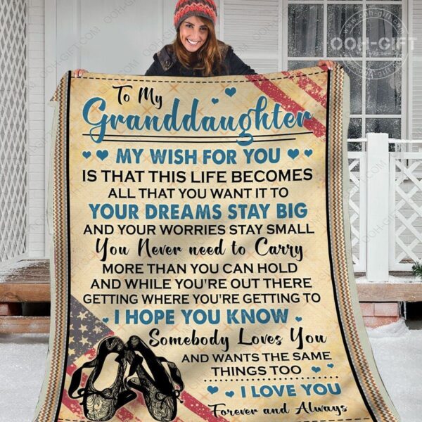 Granddaughter I Hope You Know Fleece Blanket Sherpa Blanket
