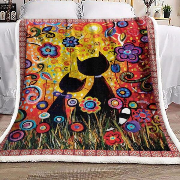 Cat Fleece Blanket Sherpa Blanket