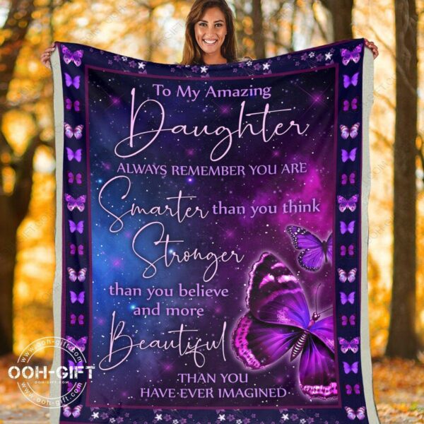 Daughter My Amazing Daughter Fleece Blanket Sherpa Blanket