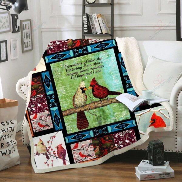 Cardinal Fleece Blanket Sherpa Blanket
