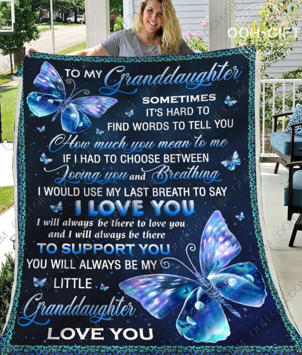 Granddaughter My Little Granddaughter Fleece Blanket Sherpa Blanket