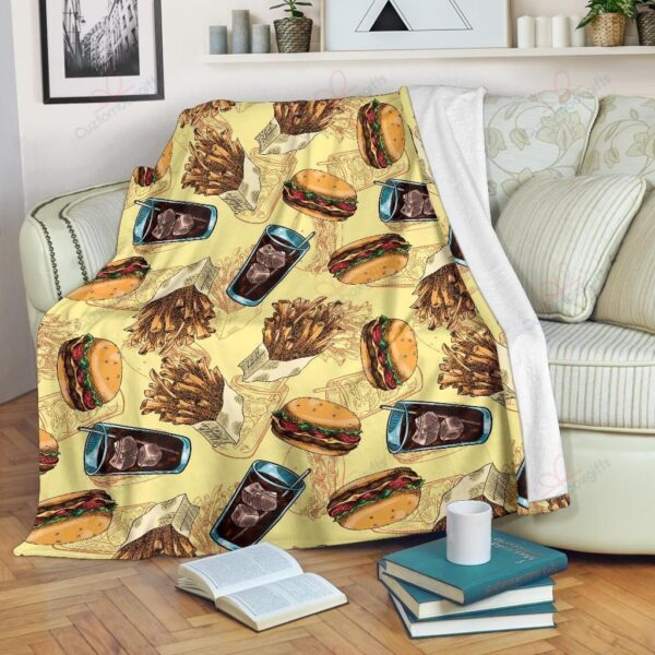 Fastfood Fleece Blanket Sherpa Blanket