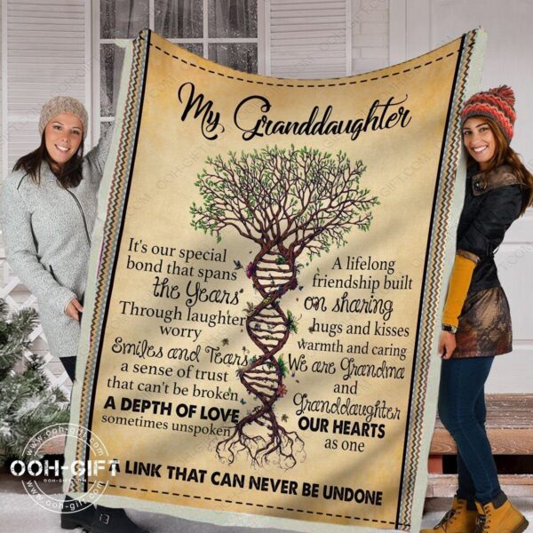 Granddaughter Special Bond Fleece Blanket Sherpa Blanket