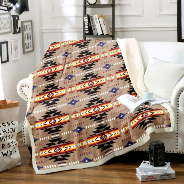 Native American Fleece Blanket Sherpa Blanket