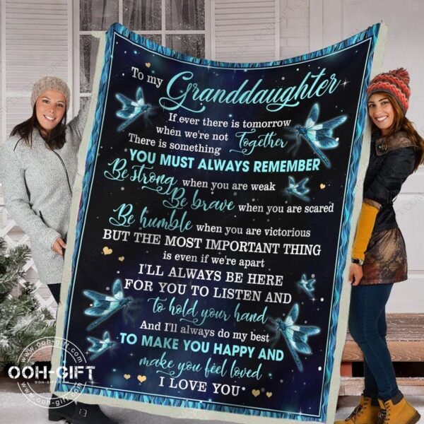 Granddaughter Be Strong Be Strong Be Humble Fleece Blanket Sherpa Blanket