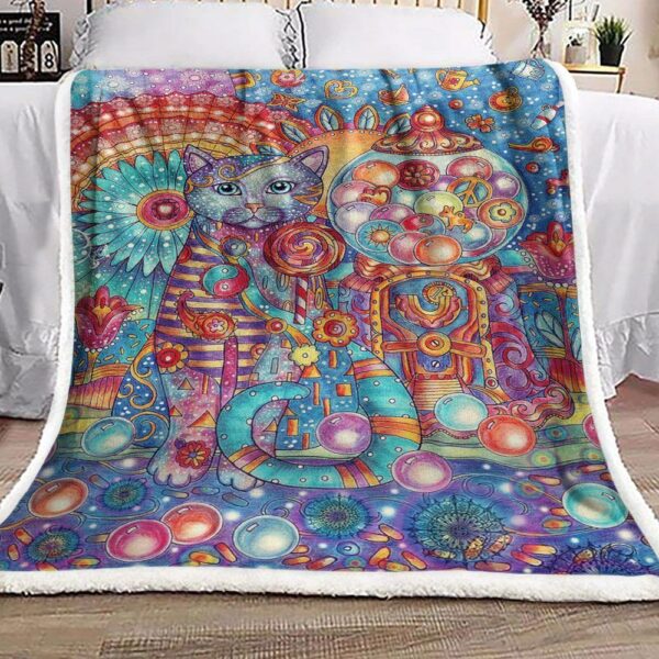 Cat Fleece Blanket Sherpa Blanket
