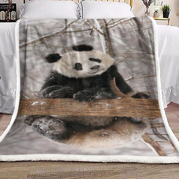 Panda Fleece Blanket Sherpa Blanket