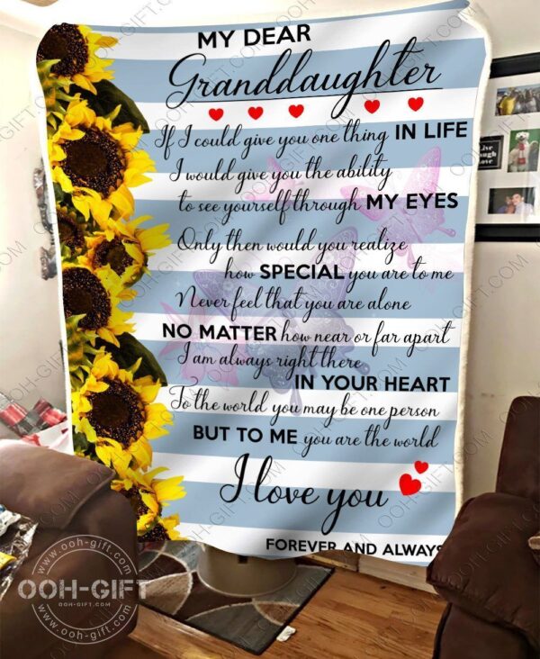 Granddaughter How Special You Are Fleece Blanket Sherpa Blanket