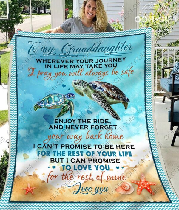 Granddaughter Youll Always Be Safe Fleece Blanket Sherpa Blanket