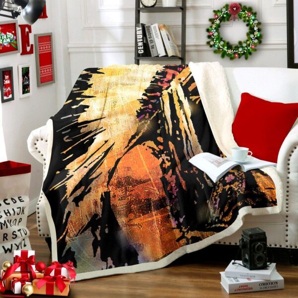 Native American Fleece Blanket Sherpa Blanket