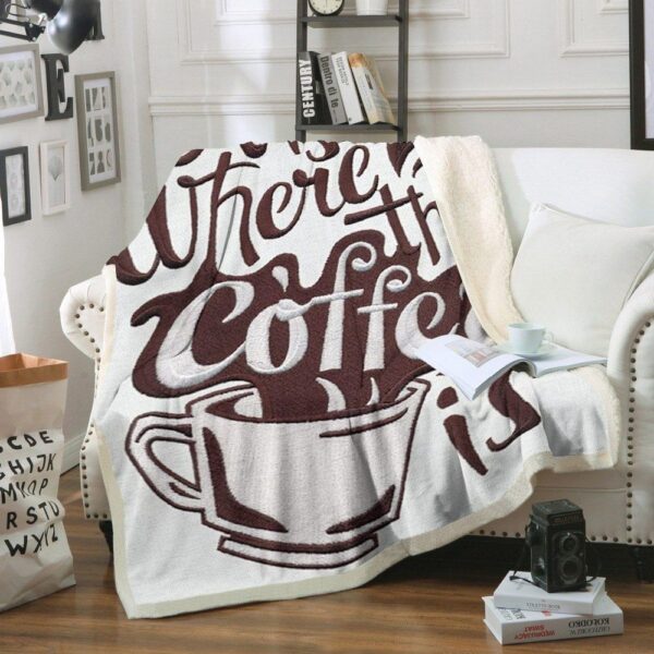Coffee Fleece Blanket Sherpa Blanket