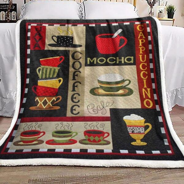 Mocha Coffee Fleece Blanket Sherpa Blanket