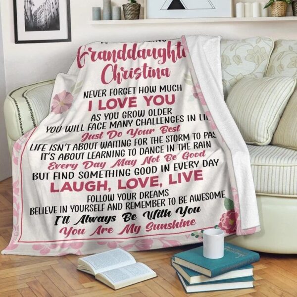 Granddaughter Fleece Blanket Sherpa Blanket