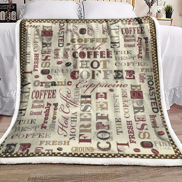 Coffee Fleece Blanket Sherpa Blanket
